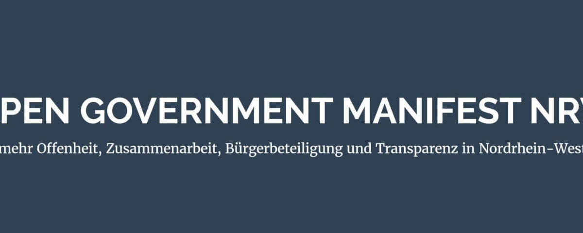 Open Government Manifest NRW